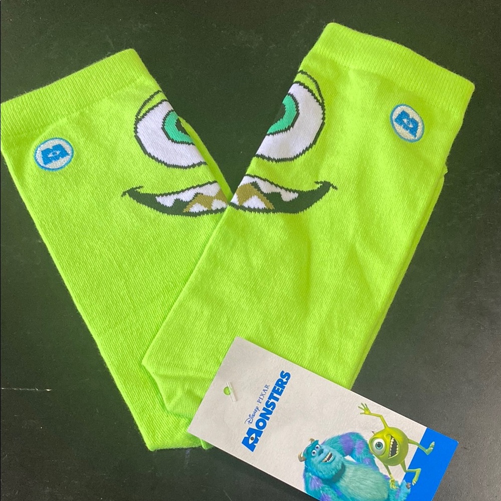 Disney Monsters Inc. Green Kids Socks l-Xl